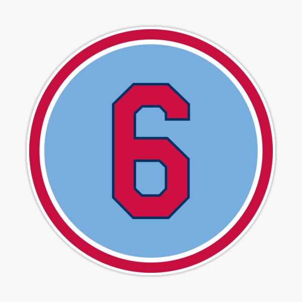 Stan Musial #6 Jersey Number Sticker for Sale by StickBall