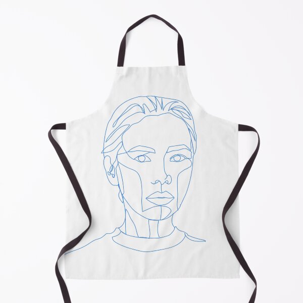 Item preview, Face Line Art - Blue line designed and sold by artago.