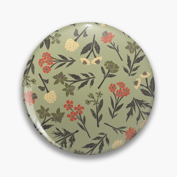 Item preview, Muted Sage & Orange Floral designed and sold by somecallmebeth.