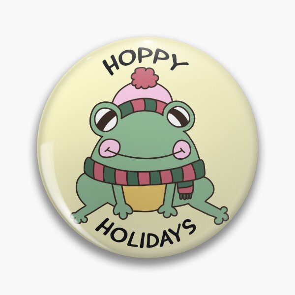 Item preview, Hoppy Holidays Cute Winter Christmas Frog designed and sold by ARTSHL3YSHOP.