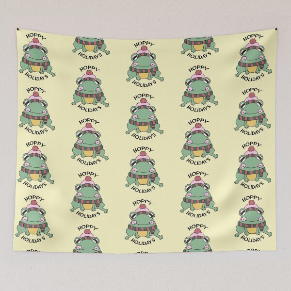 Item preview,  Hoppy Holidays Cute Winter Christmas Frog designed and sold by ARTSHL3YSHOP.