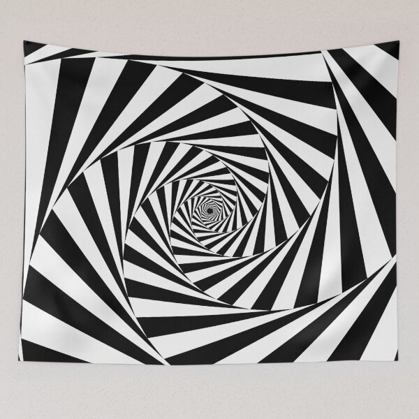 Item preview, Aperture Spiral - Black and White Optical Illusion designed and sold by Dator-Abstracts.