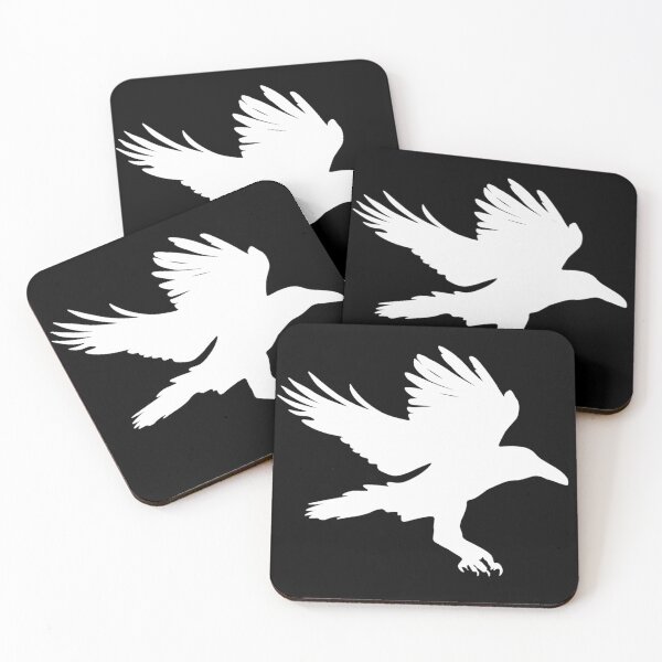 Item preview, White Raven Silhouette designed and sold by RockyCreekArt.