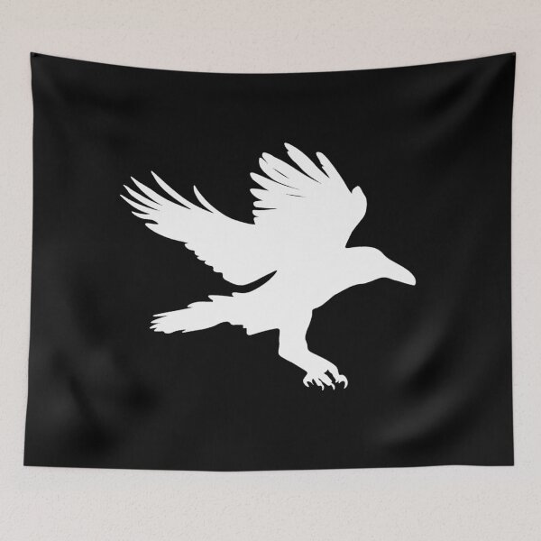 Item preview, White Raven Silhouette designed and sold by RockyCreekArt.