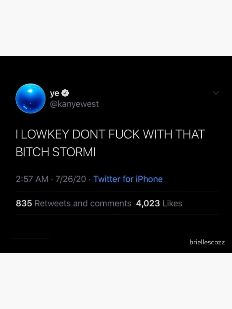"I lowkey don't f with that b stormi tweet Tapestry Twitter " Tapestry