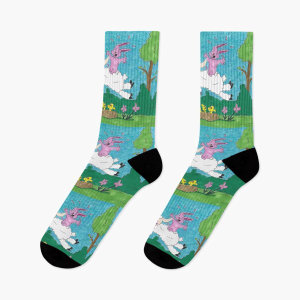 Item preview, Rabbit Riding a Jumping Lamb Over a Nest of Baby Birds, Lullaby designed and sold by AliCatOriginals.