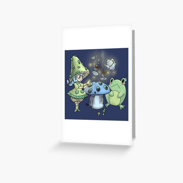 A Mushroom Tea Party Greeting Card