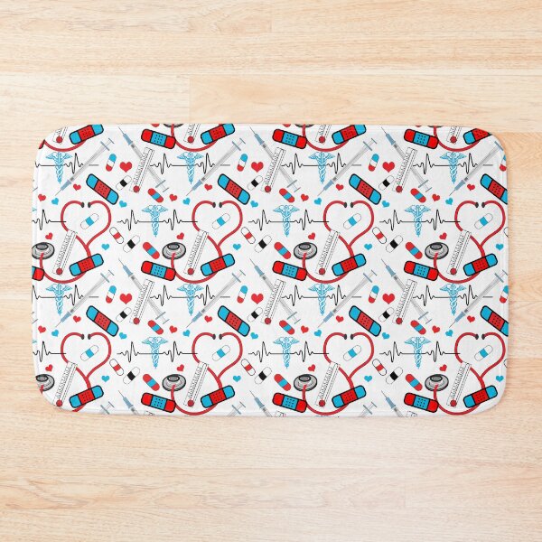 Item preview, Cute Stethoscope Nurse | Doctor EKG Pattern designed and sold by HHeartsDesigns.