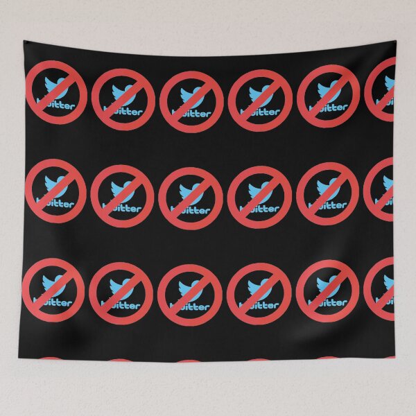 Item preview, No Twitter ban sign social media designed and sold by triangle-studio.