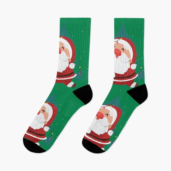 Item preview, Santa Claus and Rudolf the red nose reindeer christmas holiday designed and sold by Shopwick.