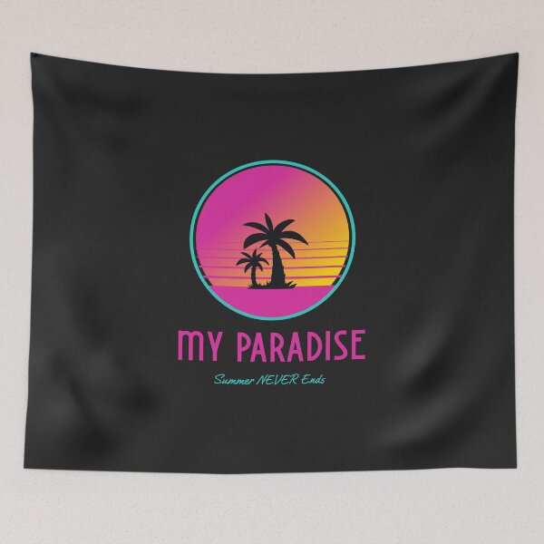 Item preview, My Paradise Summer Never Ends Palm Tree Sun designed and sold by spicygarb.