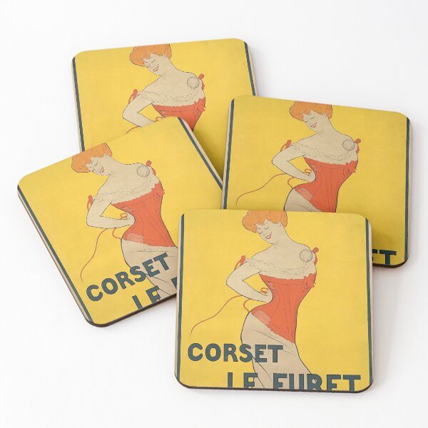 Item preview, retro corset le furet hygiene elegance souplesse vintage reclame designed and sold by CorasPosters.