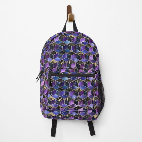Item preview, Isometric Purple galaxy cubes pattern designed and sold by Best-art.