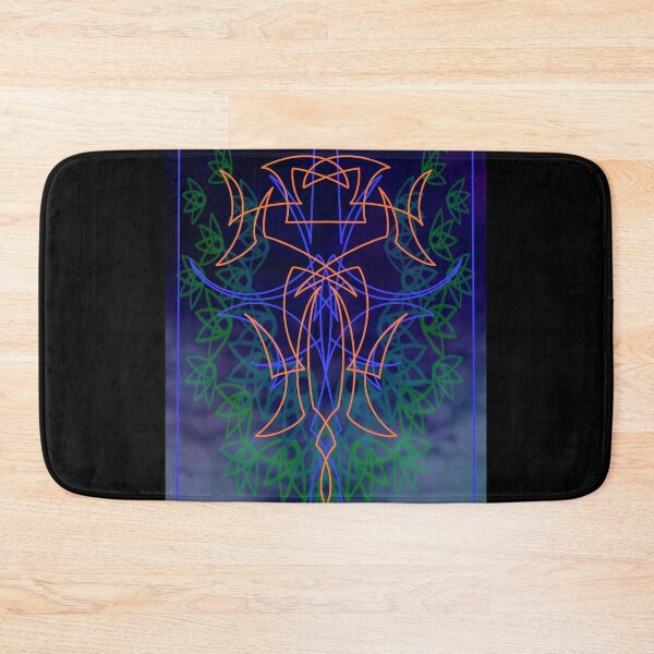 Item preview, Bright Blue And Orange Pinstripes W/Leaves And Background  designed and sold by Goose Motors.