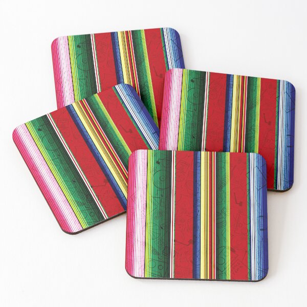 Serape Bots Coasters (Set of 4)