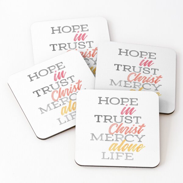 In Christ Alone (Warm Tones) Coasters (Set of 4)