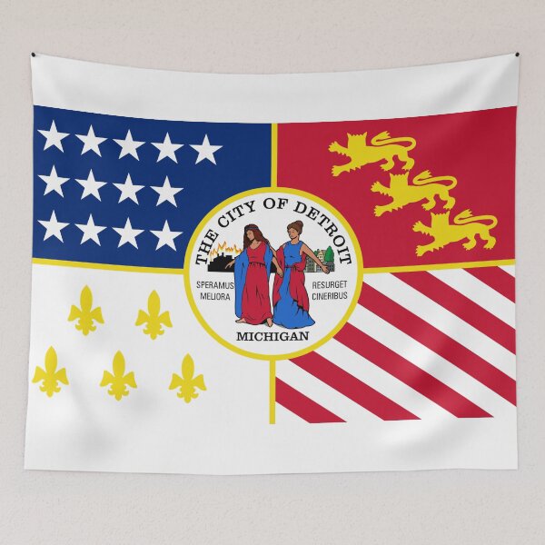 Item preview, Flag of Detroit designed and sold by brigadeiro.