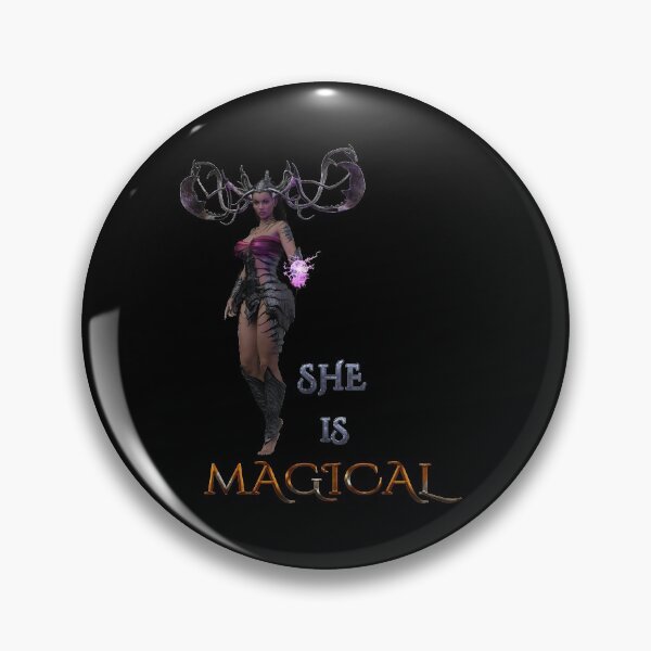 She Is Magical (Clean Version Horned Goddess) Pin