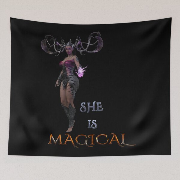 Item preview,  She Is Magical (Clean Version Horned Goddess) designed and sold by Shannon McRoberts.