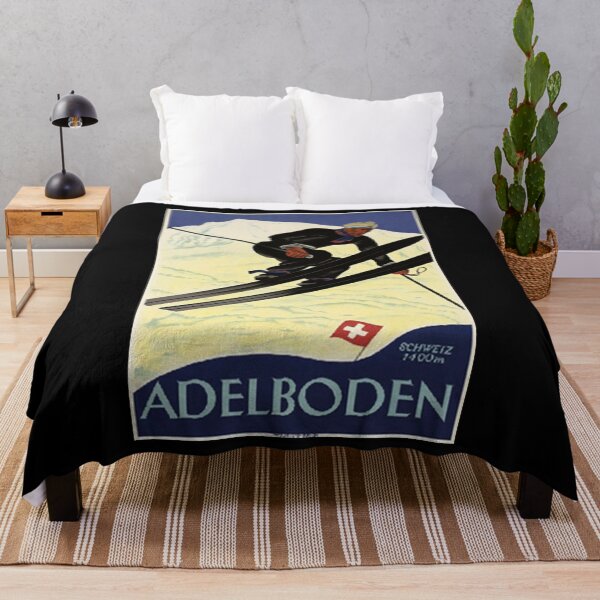 Item preview, retro adelboden schweiz vintage reclame designed and sold by CorasPosters.