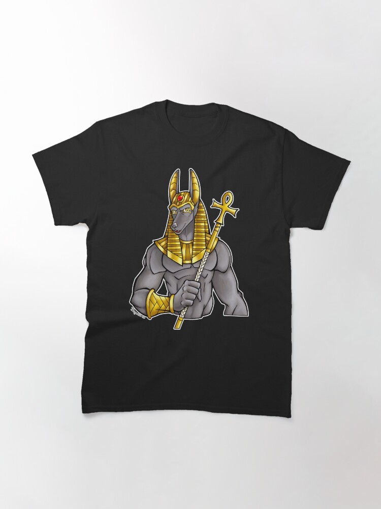 Thumbnail 3 of 7, Classic T-Shirt, Anubis Egyptian God designed and sold by cybercat.