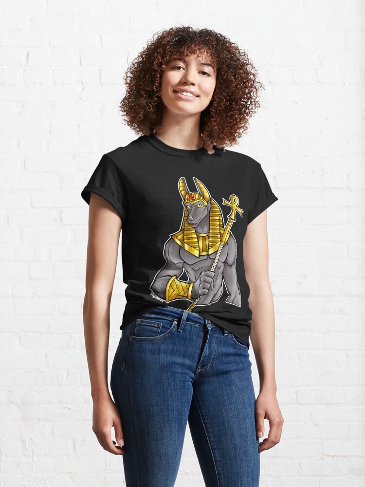 Thumbnail 4 of 7, Classic T-Shirt, Anubis Egyptian God designed and sold by cybercat.