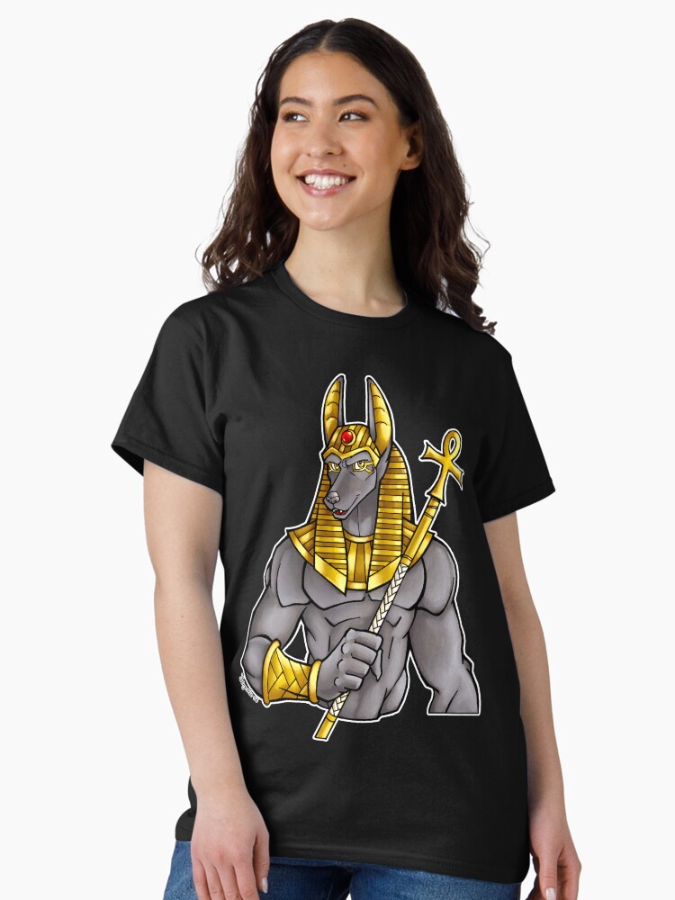 Thumbnail 2 of 7, Classic T-Shirt, Anubis Egyptian God designed and sold by cybercat.