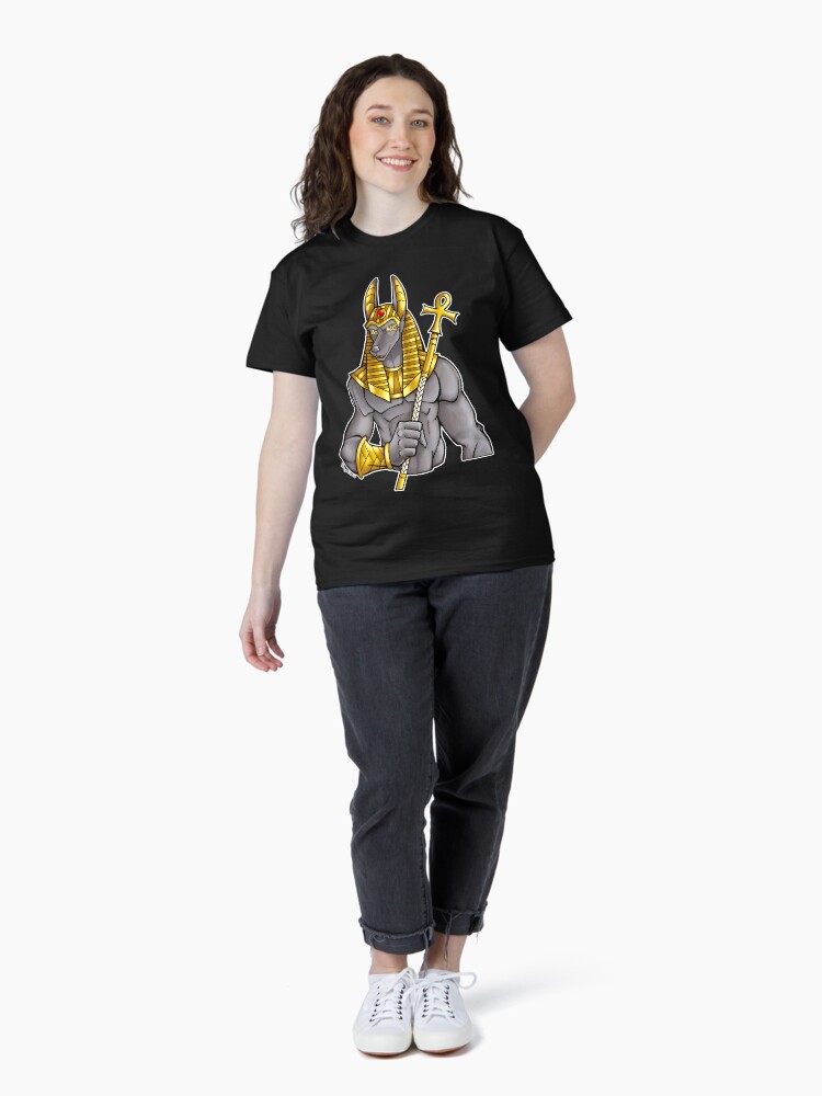 Thumbnail 4 of 7, Classic T-Shirt, Anubis Egyptian God designed and sold by cybercat.