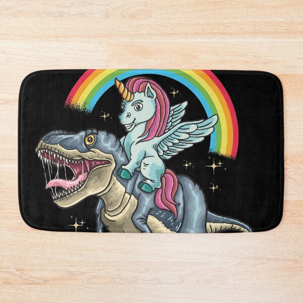 Item preview, unicorn riding dinosaur designed and sold by Funny-Vintage.