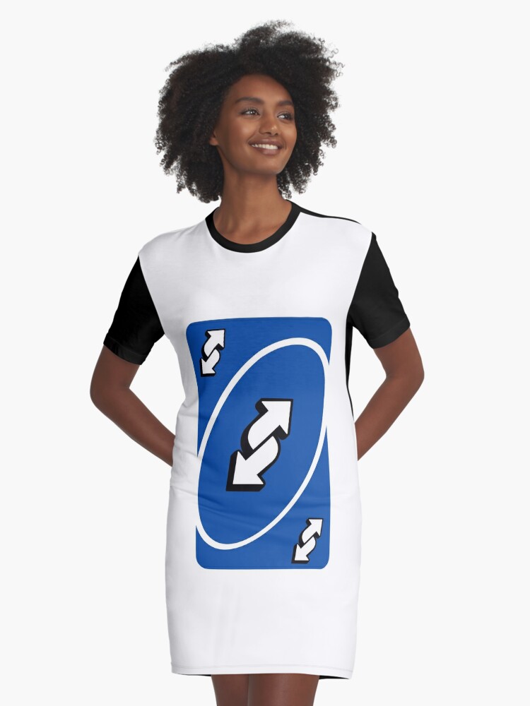 Blue uno reverse card Graphic T-Shirt Dress for Sale by Methodform