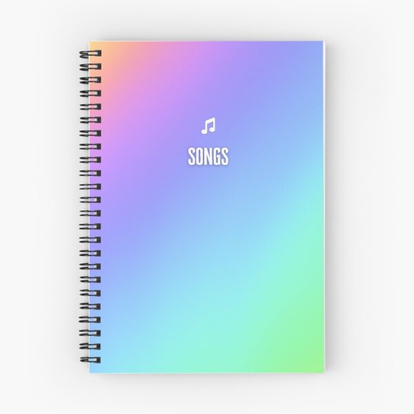 Item preview, Songwriters Book 'Songs' Rainbow Gradient designed and sold by Ninjakandy.