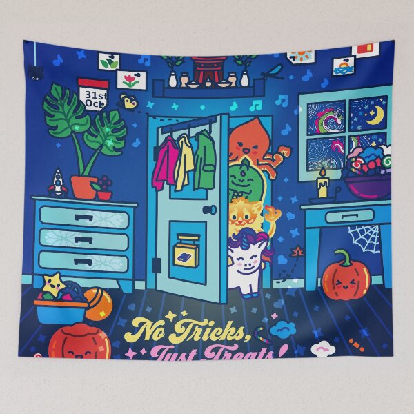 Item preview, Yuni Figer Diploo Poulpa ask for Halloween candies - Creatober 2020 day 31 designed and sold by TokiPY.