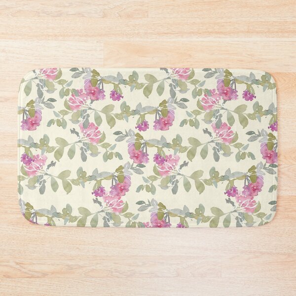 Item preview, Pink on Yellow Ditsy Floral designed and sold by adortopia.