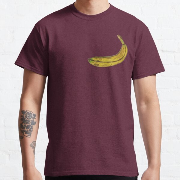 "Banana Banana" Pop Art Modern Yellow Purple Brown Black Illustration Graphic Designer Print Classic T-Shirt