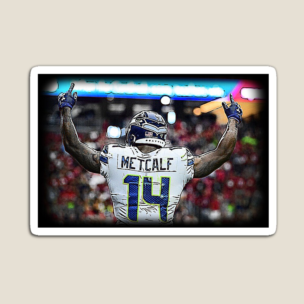 Dk Metcalf Number 14 metcalf receive the ball Sticker for Sale by  HelenaHalvorson