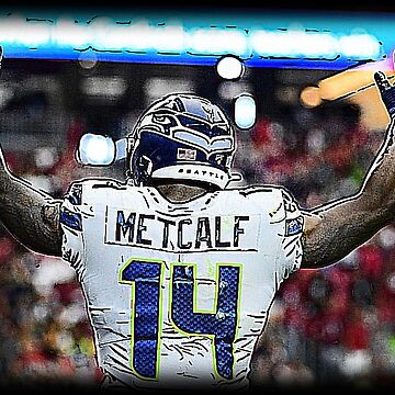 Dk Metcalf Number 14 metcalf receive the ball Sticker for Sale by  HelenaHalvorson