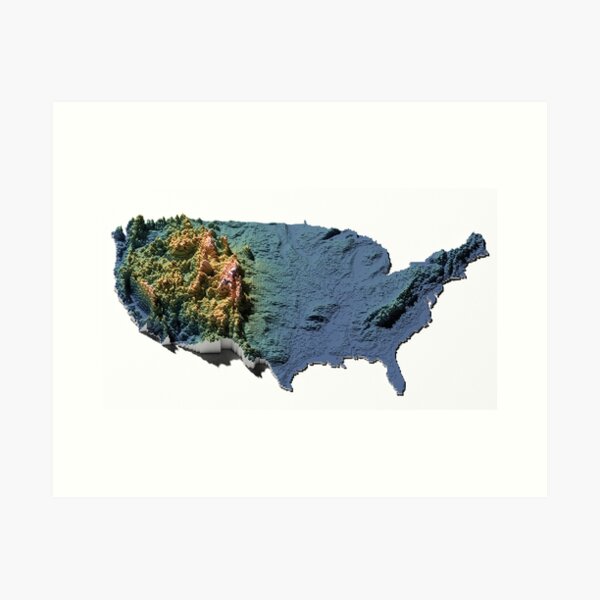 Item preview, US Elevation Tiles - Digitally Rendered Map designed and sold by cstats.