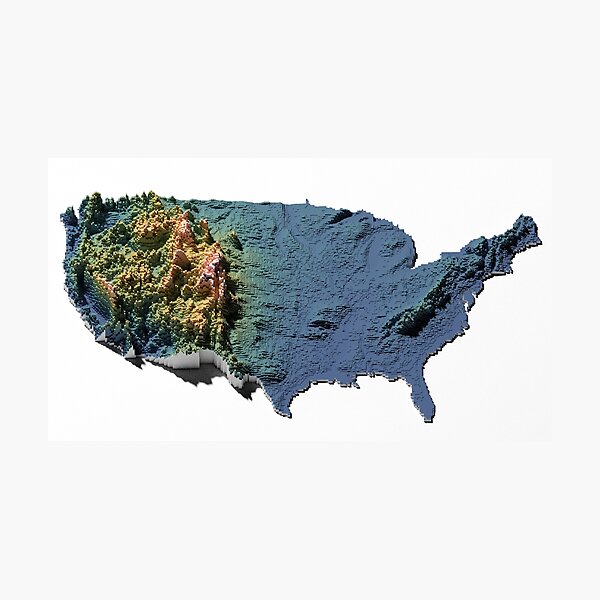 Item preview, US Elevation Tiles - Digitally Rendered Map designed and sold by cstats.