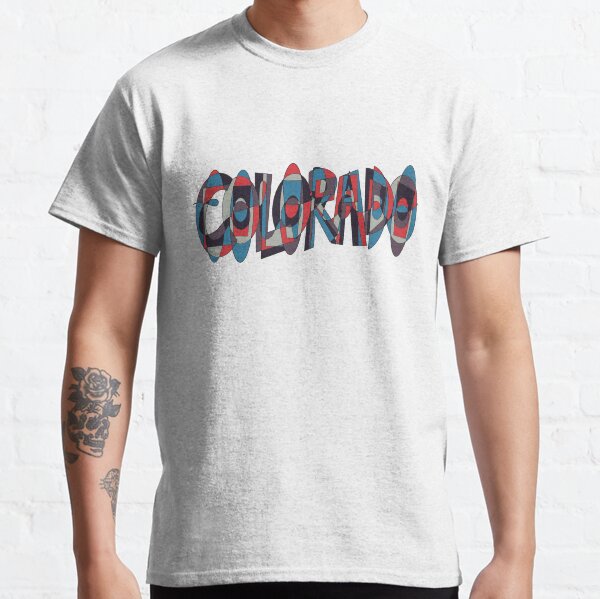 Blue, Red, and Purple Colorado Word Doodle Classic T-Shirt