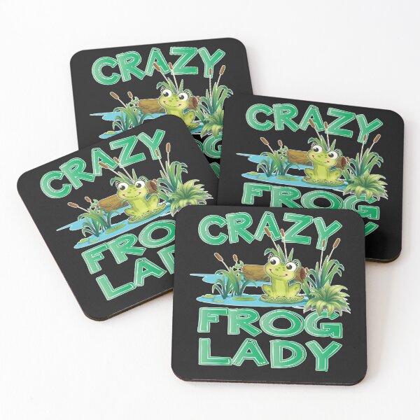 Item preview, Crazy Frog Lady design with cute frog eyes Froghead designed and sold by sunnym79.