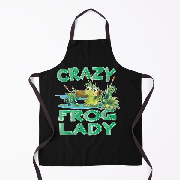 Item preview, Crazy Frog Lady design with cute frog eyes Froghead designed and sold by sunnym79.