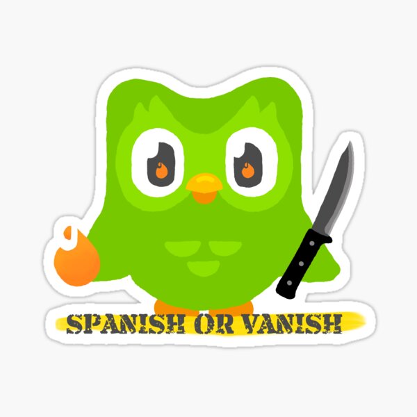Duolingo Spanisch oder Verschwinden Sticker