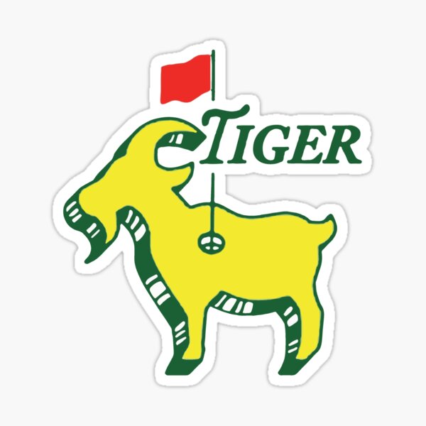 Tiger Masters GOAT Funny Golfer Sticker