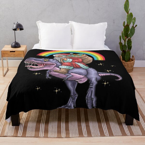 Item preview, Santa Riding Dinosaur Christmas Gifts Rainbow designed and sold by Funny-Vintage.