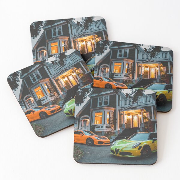 Item preview, Alpha Romeo exotic sports car in front of victorian mansion designed and sold by erikallen920.
