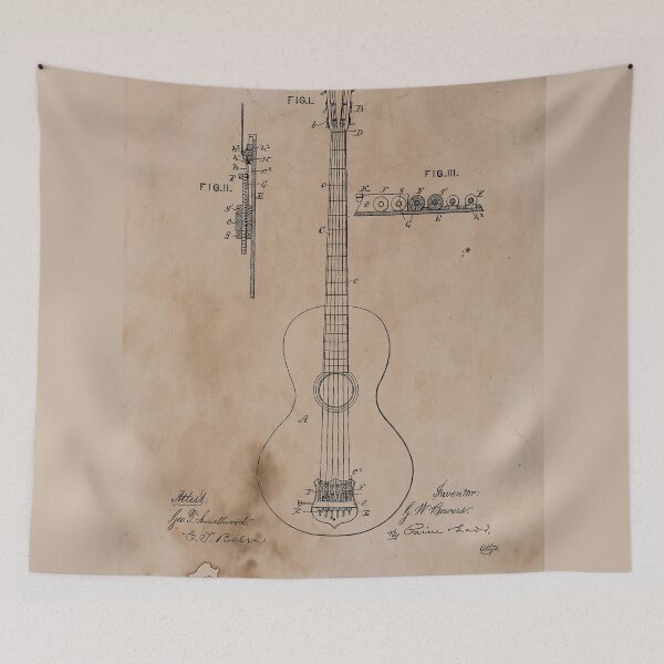 Item preview, Vintage Guitar Patent designed and sold by JoolyA.