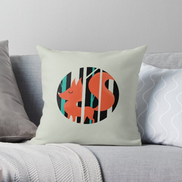 Proud Forest Fox Throw Pillow