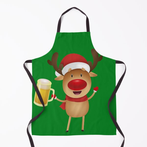 Item preview, Rodolf the red nose reindeer drinking beer designed and sold by Shopwick.