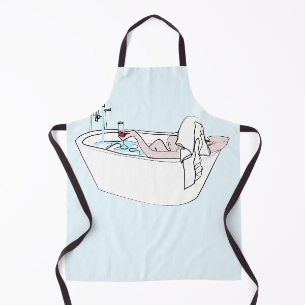 Item preview, Woman taking a bath with a glass of wine   designed and sold by orangerinka.