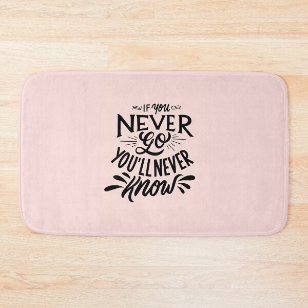 Item preview, Calligraphic Quote If You Never Go You'll Never Know designed and sold by artPS.